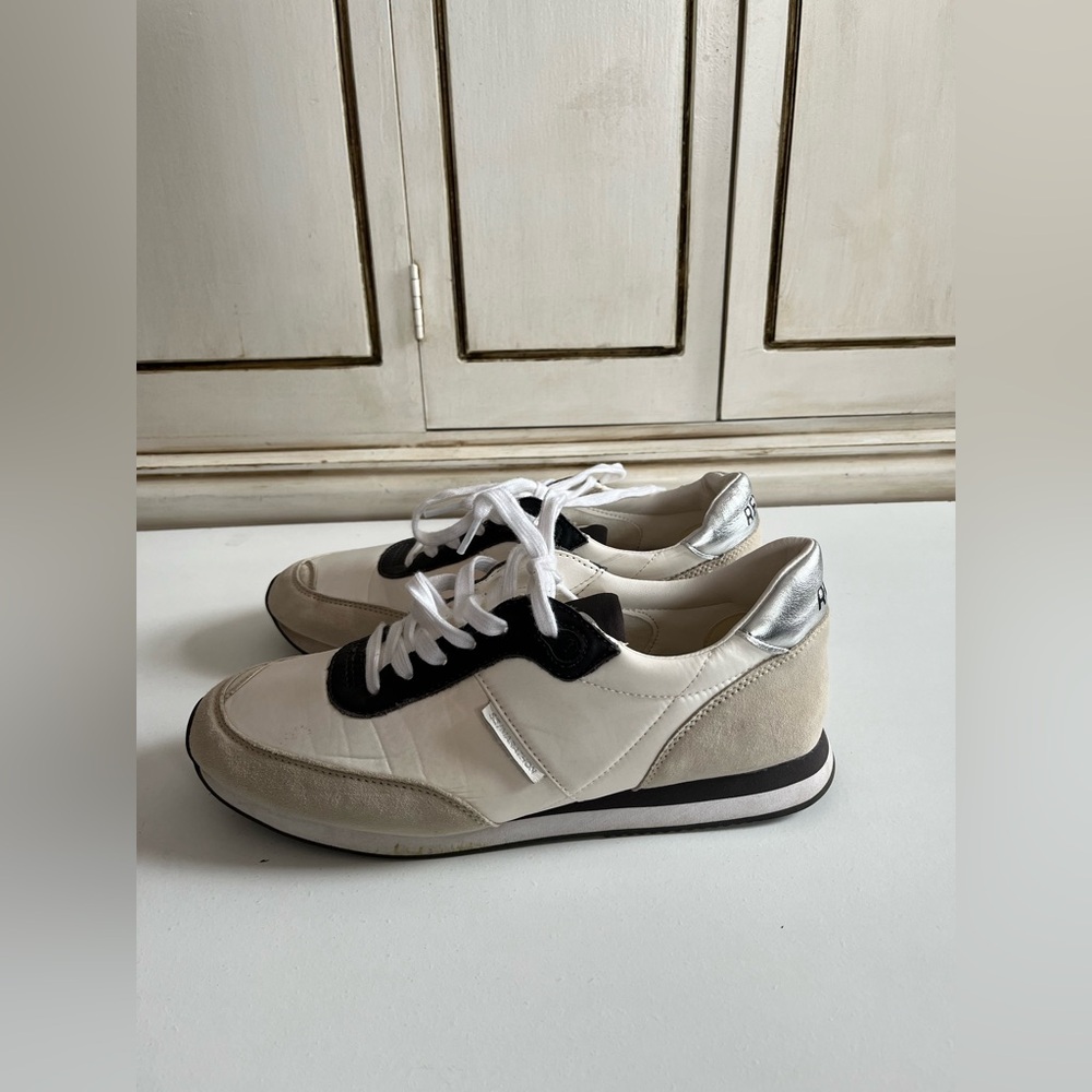 Women’s Sam Edelman Reve Tori sneakers White/Moonlight Grey/So Neutral shoes 11 - Picture 5 of 7